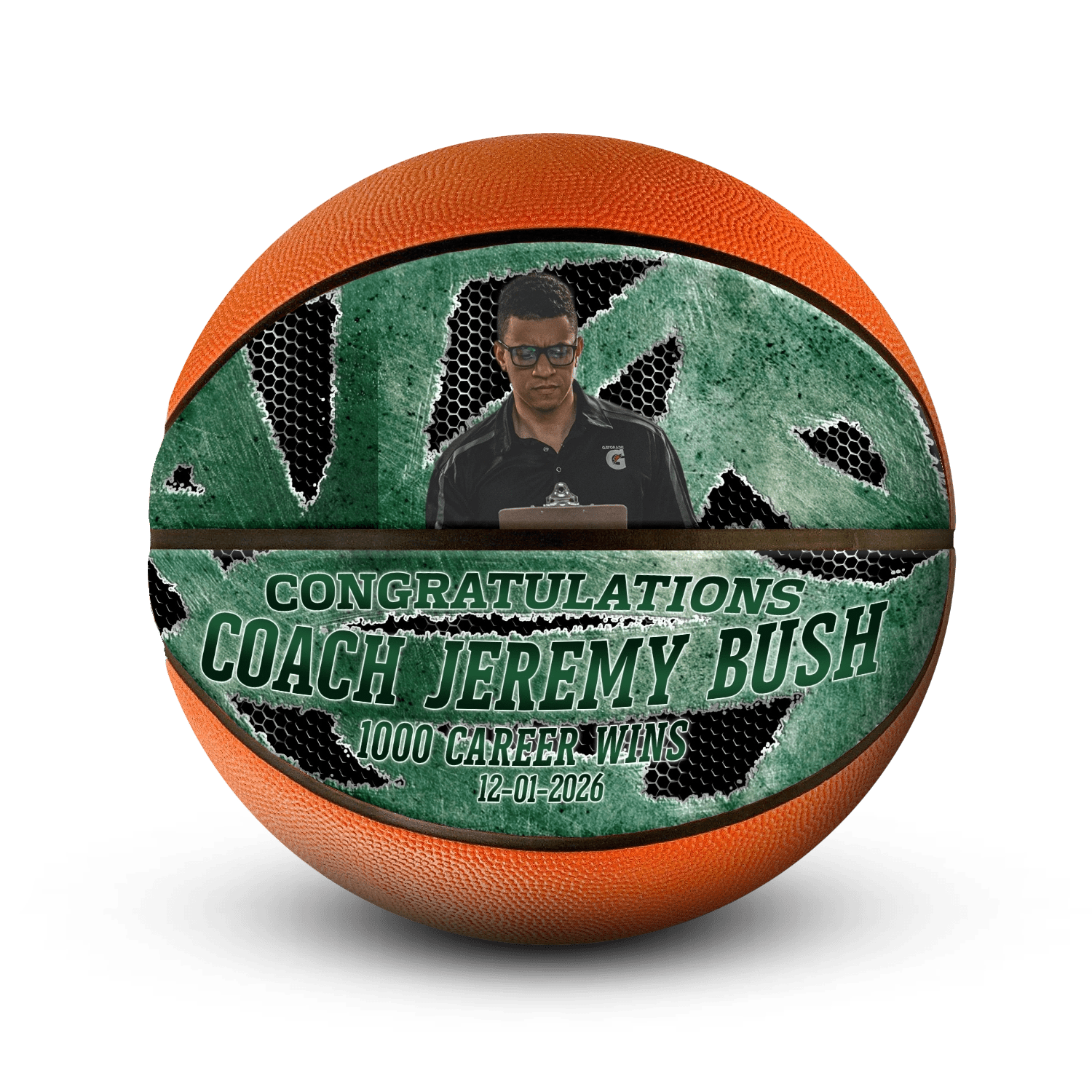 Custom coach gift basketball - Horizontal - 2 Panel - Start From Scratch