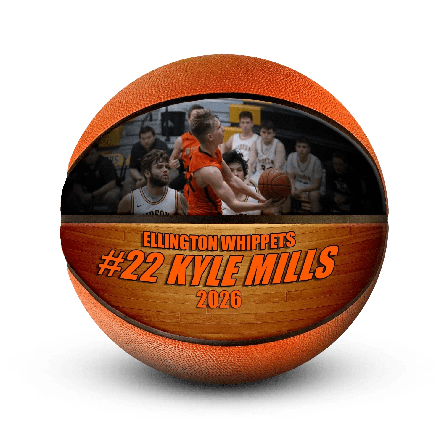 Custom player gift basketball - Horizontal - 2 Panels - Playmaker