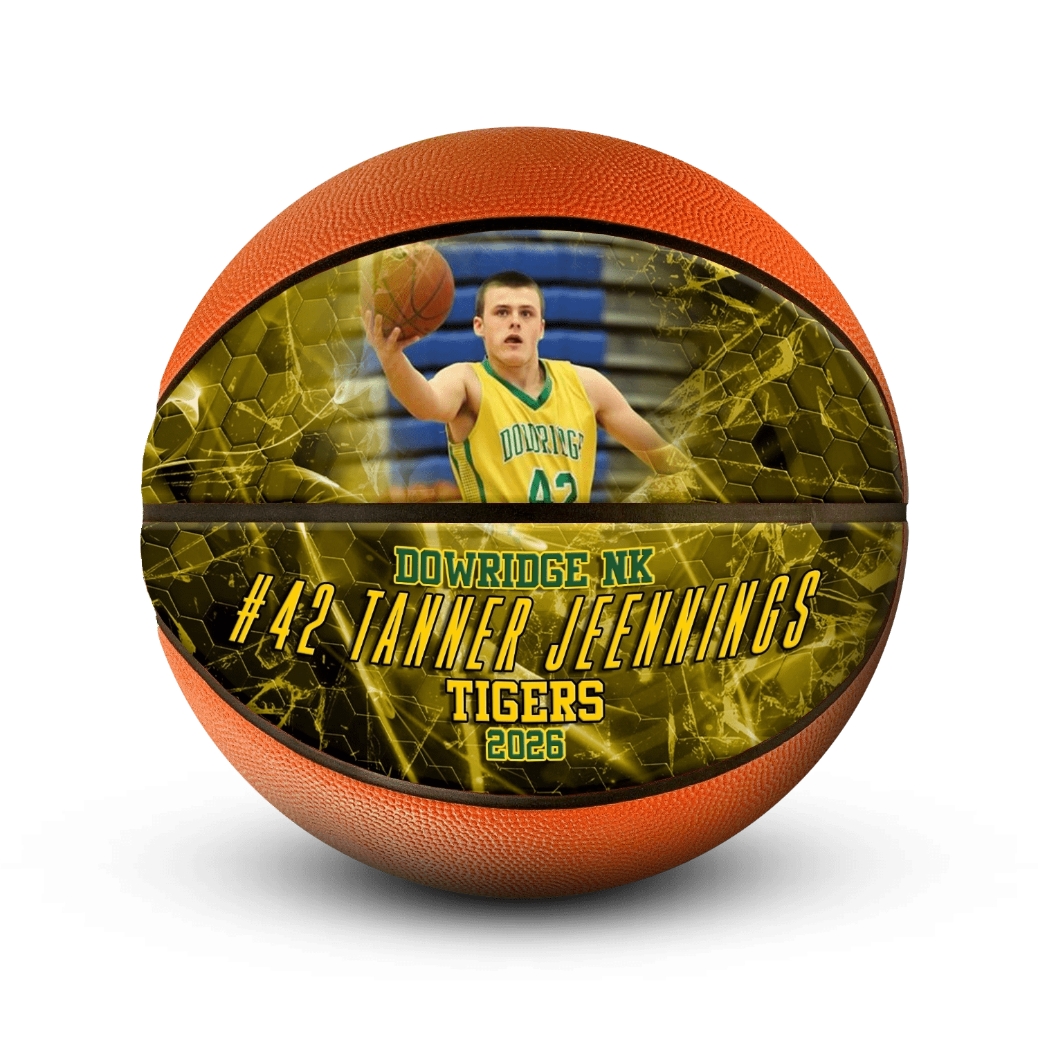 Custom player gift basketball - Horizontal - 2 Panels - Titan