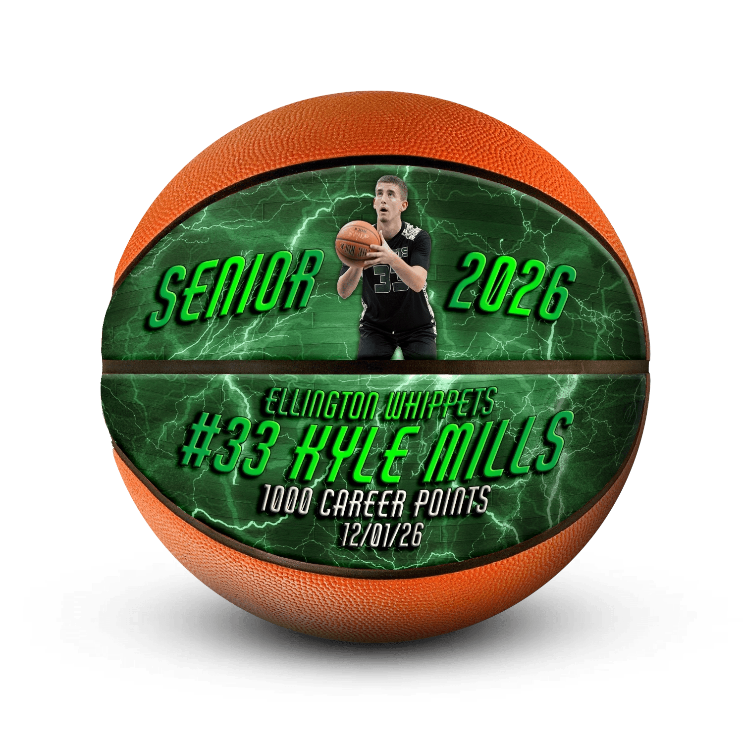 Custom senior night basketball - Horizontal - 2 Panel - Playmaker