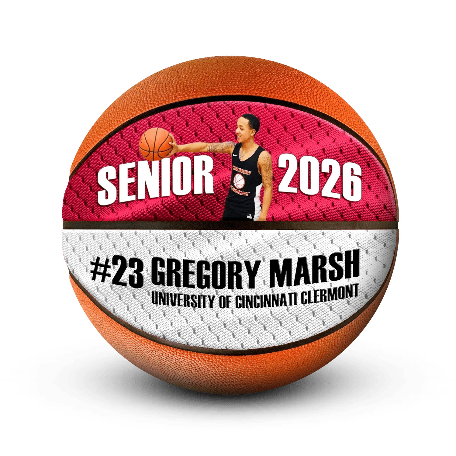 Custom senior night basketball - Horizontal - 2 Panel - Swish