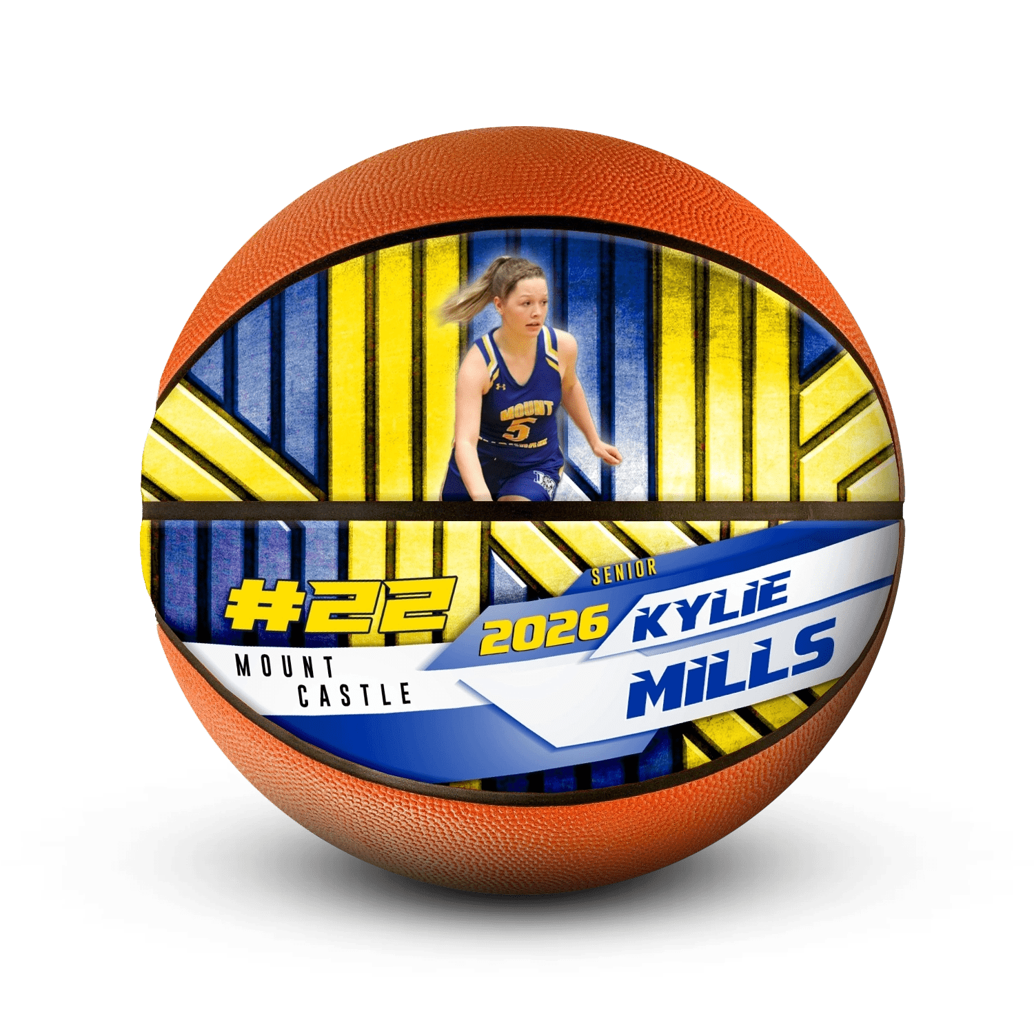 Custom senior night basketball - Horizontal - 2 Panel - Titan