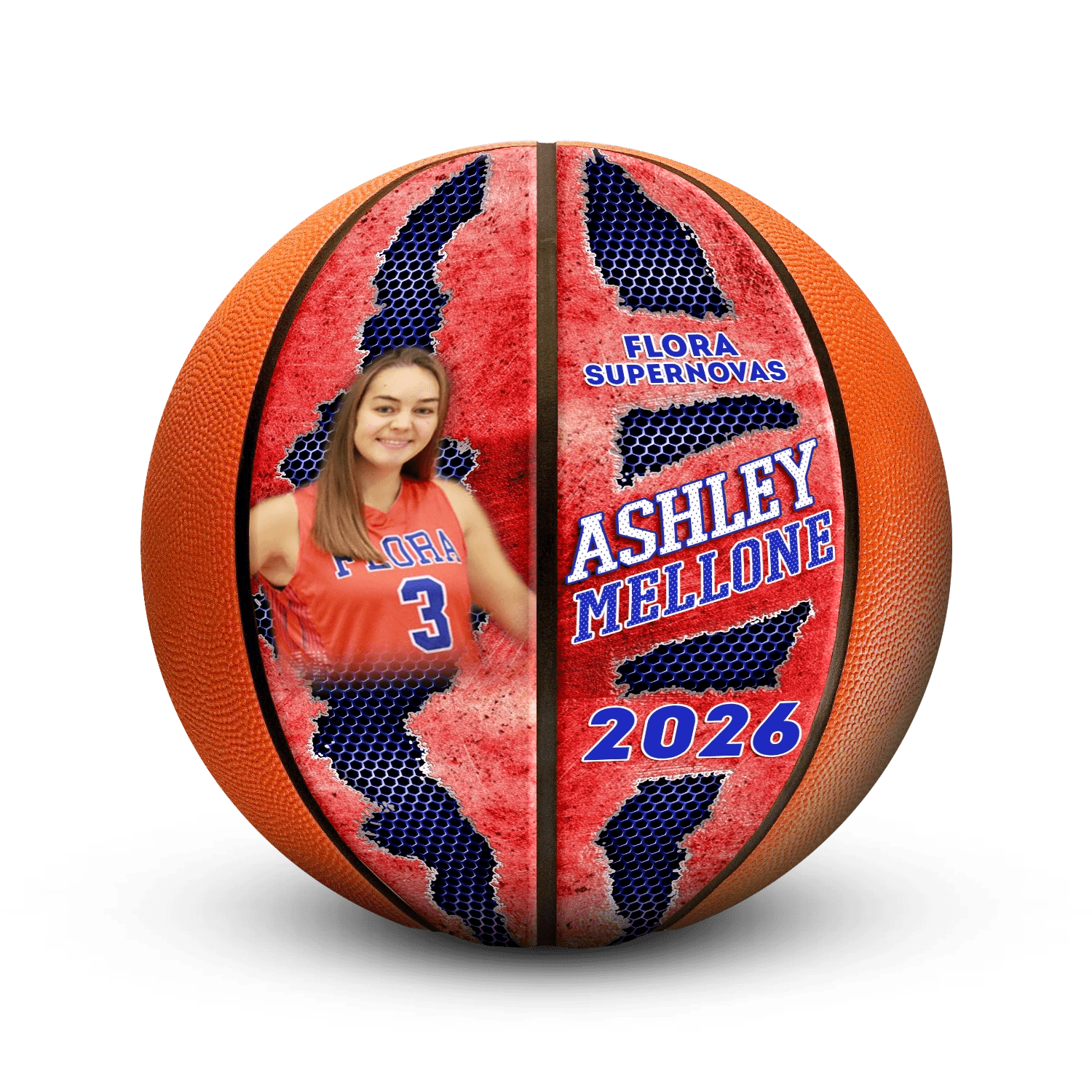 Custom player gift basketball - Vertical - 2 Panels - Start From Scratch