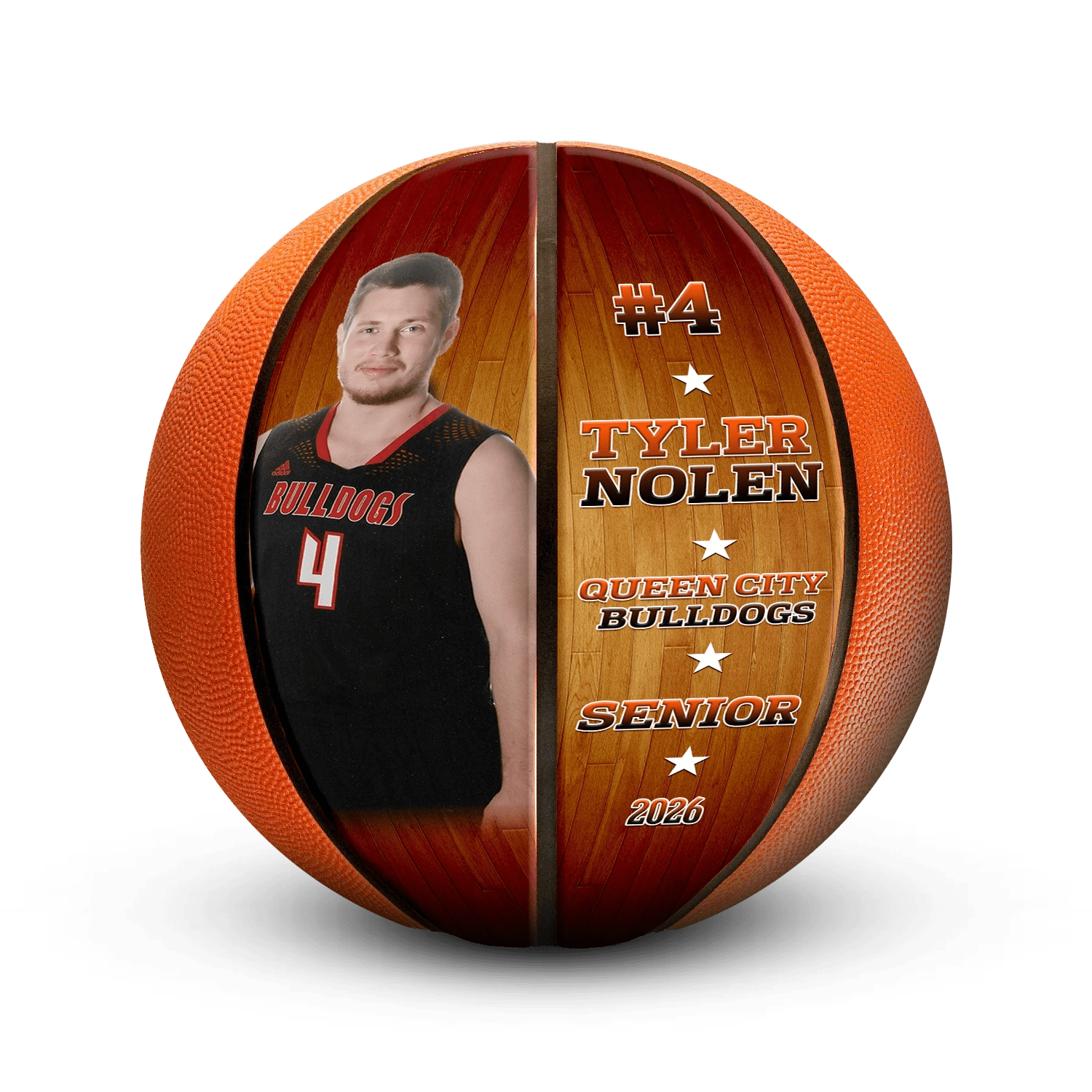 Custom senior night basketball - Horizontal - 4 Panel - Courtside