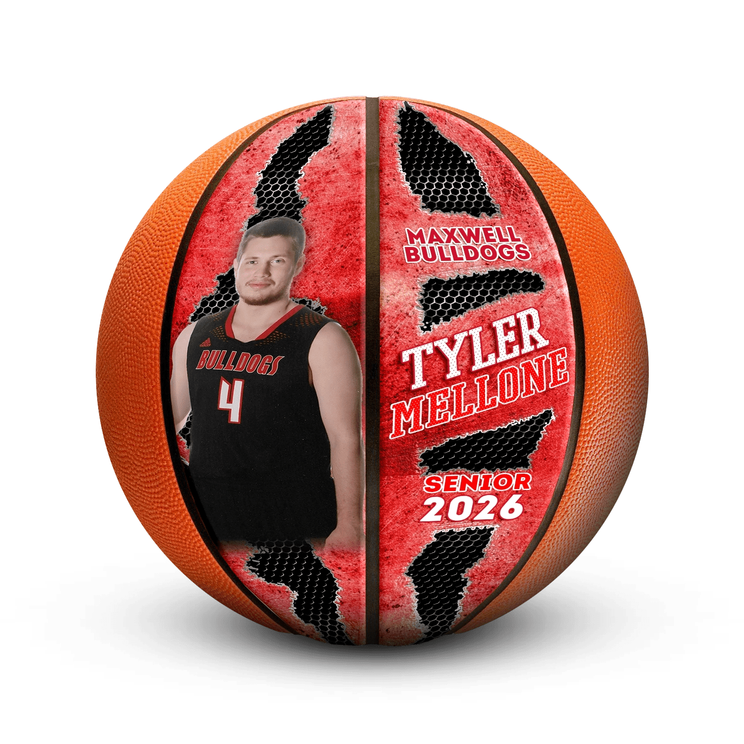 Custom senior night basketball - Horizontal - 4 Panel - Earthquake
