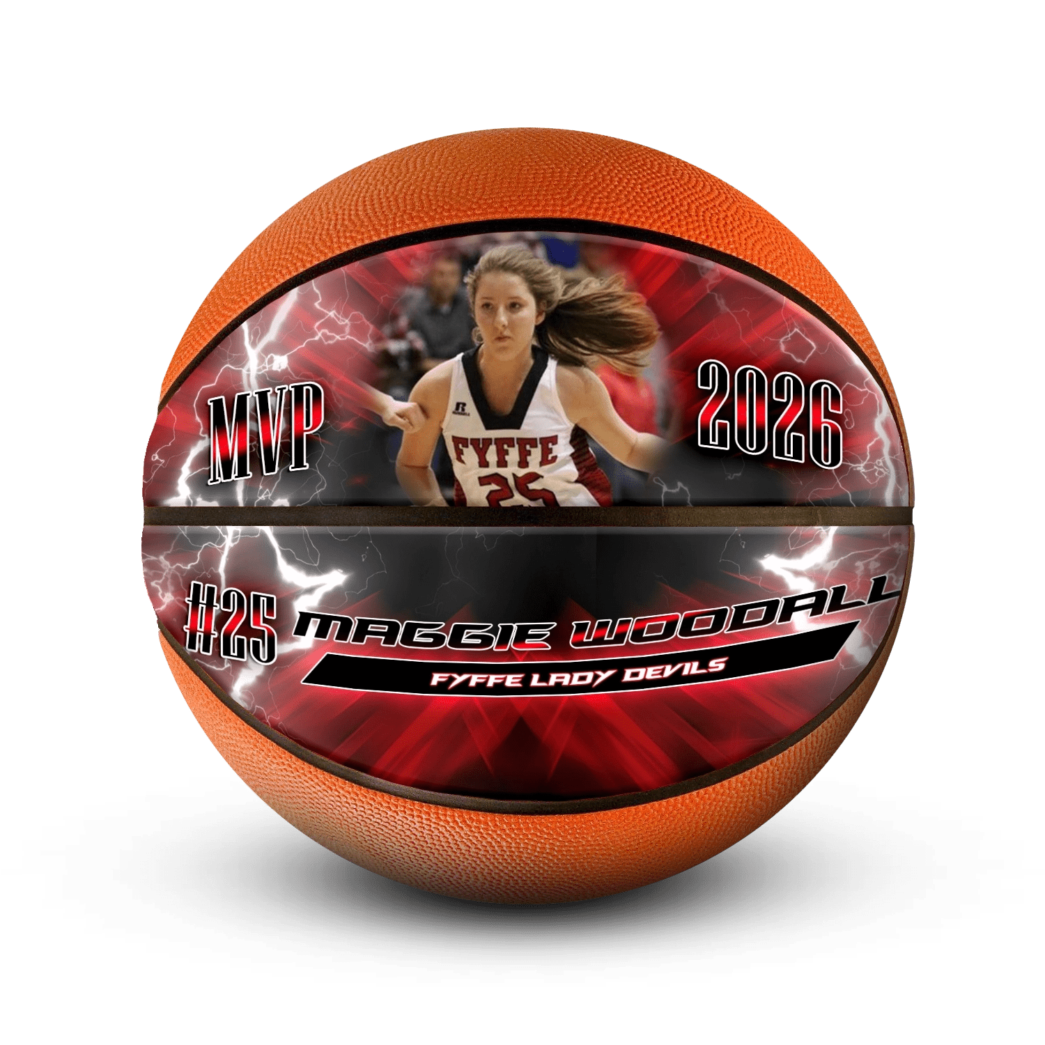 Custom mini basketball player gift - Horizontal - 2 Panel - Courtside