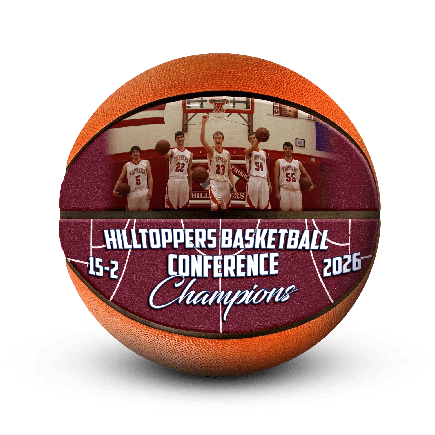 Custom team mini basketball - Horizontal - 2 Panel - Volley