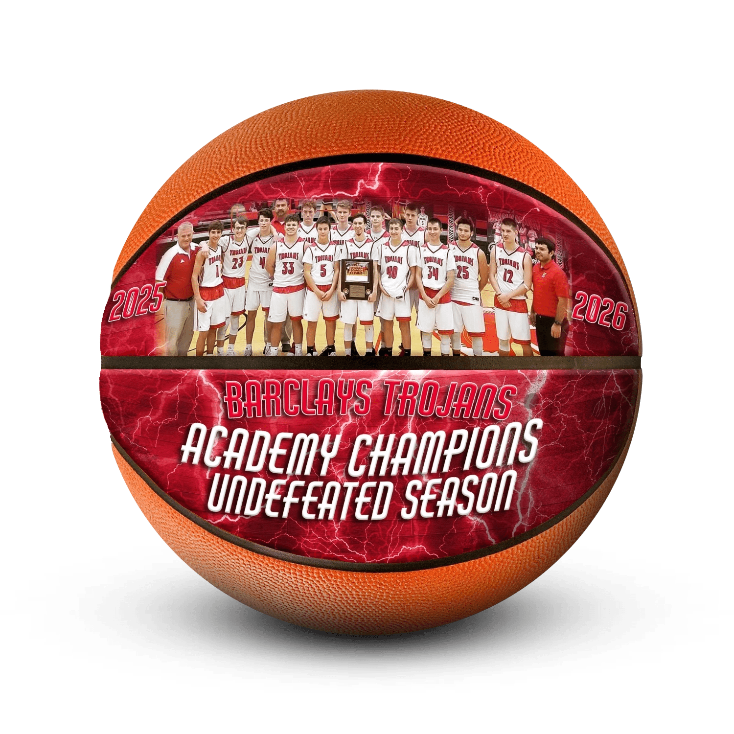 Custom team mini basketball - Horizontal - 2 Panel - Swish