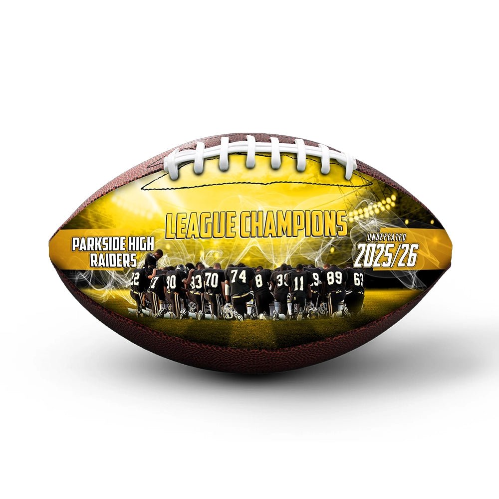 Custom 9-inch championship football - 1 Panel - Touchdown