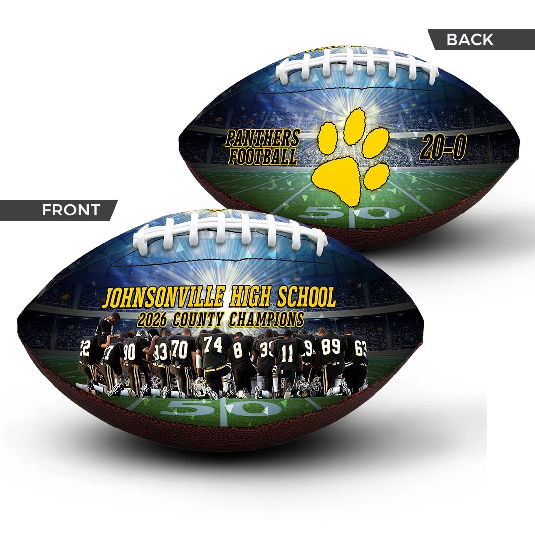 Custom 9-inch championship football - 2 Panel - Thunderstorm