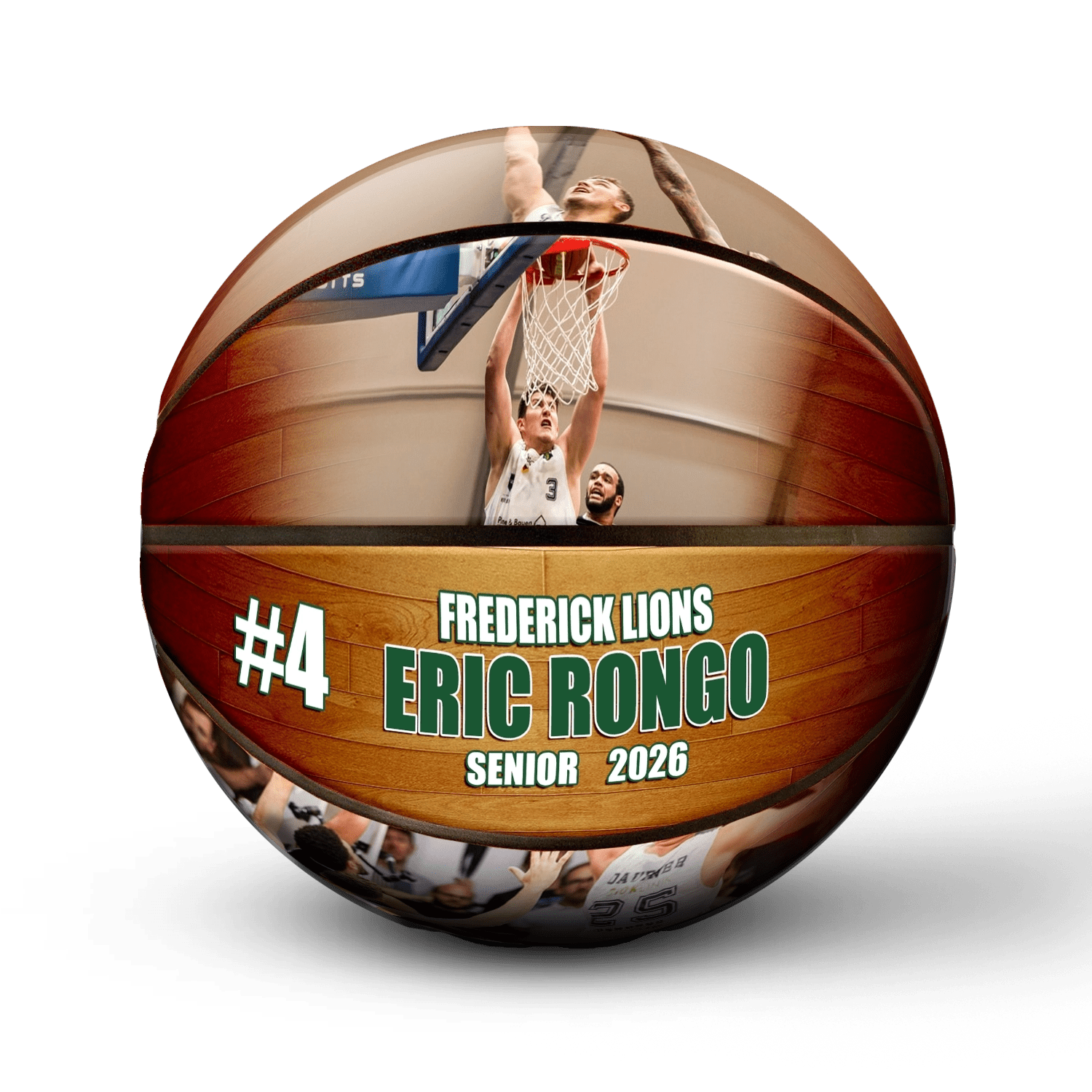 Custom player gift basketball - Horizontal - 4 Panels - Playmaker