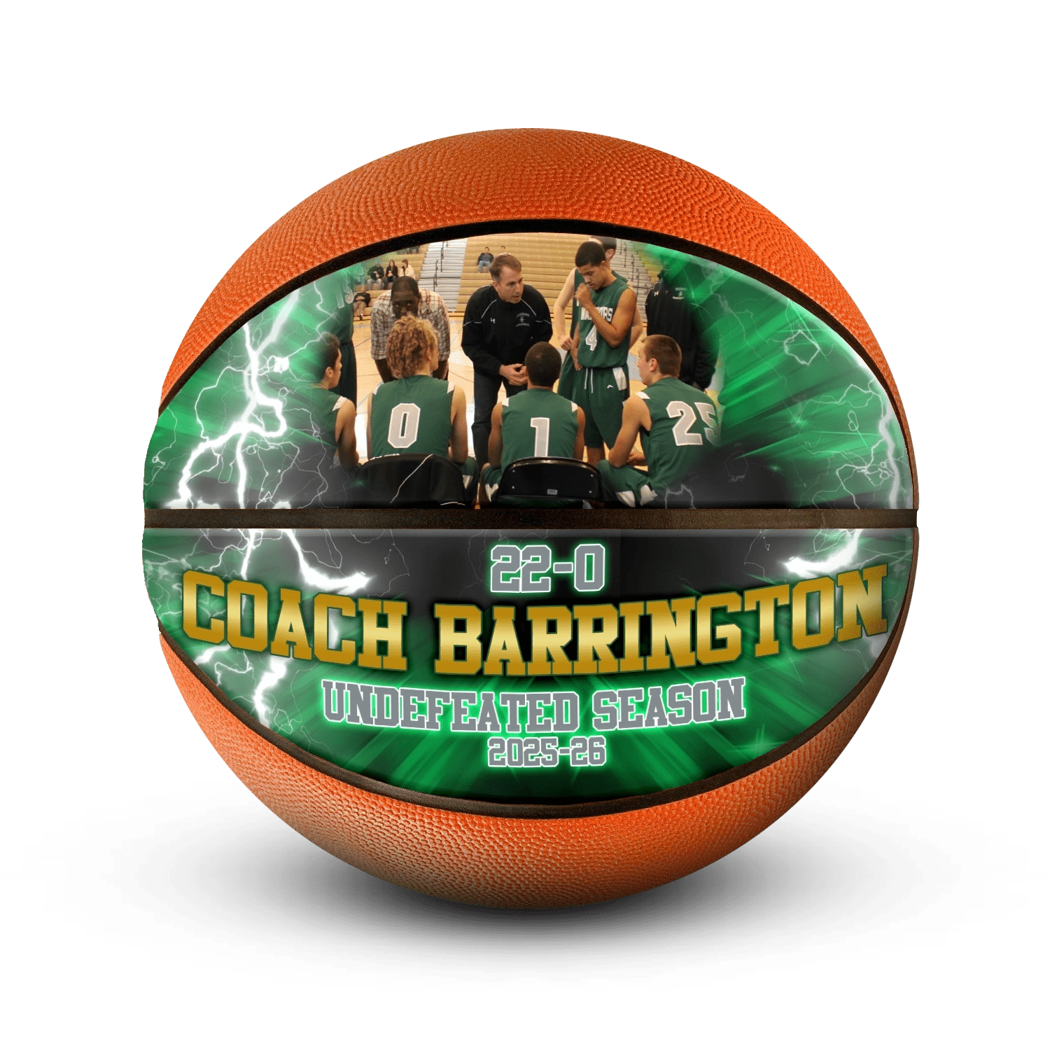 Custom coach milestone basketball - Horizontal - 2 Panel - Swish