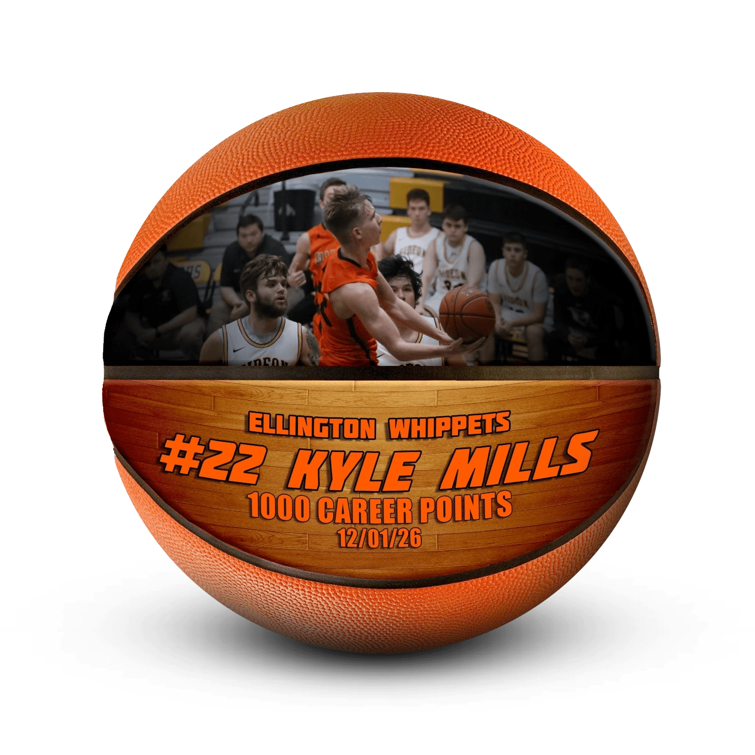 Custom milestone basketball - Horizontal - 2 Panel - Crossover