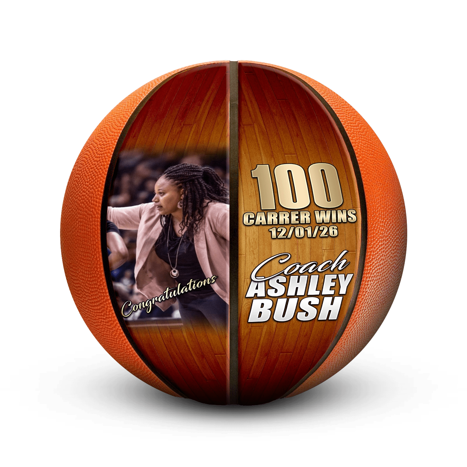 Custom coach milestone mini basketball - Vertical - 2 Panel - Thunderstorm