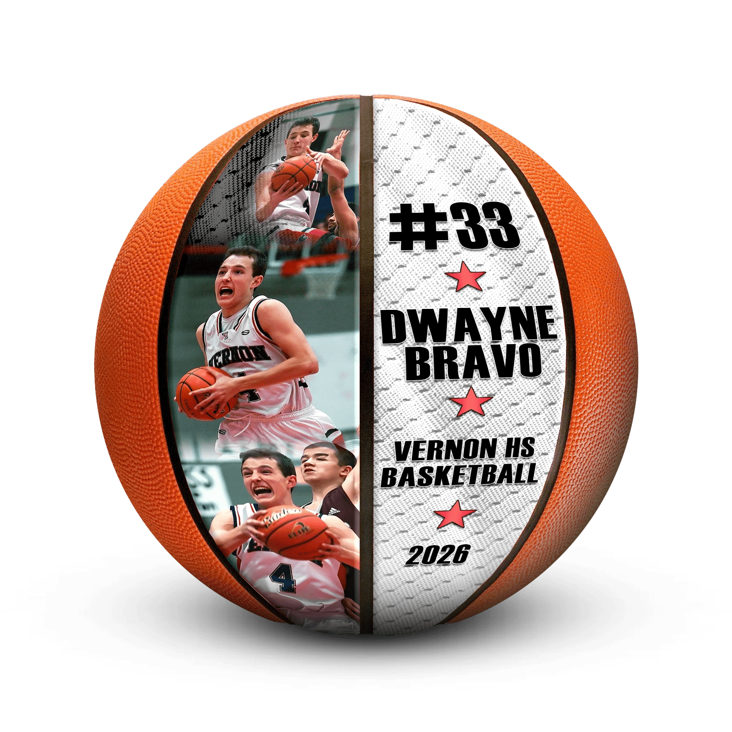 Custom multi-photo mini basketball view 9