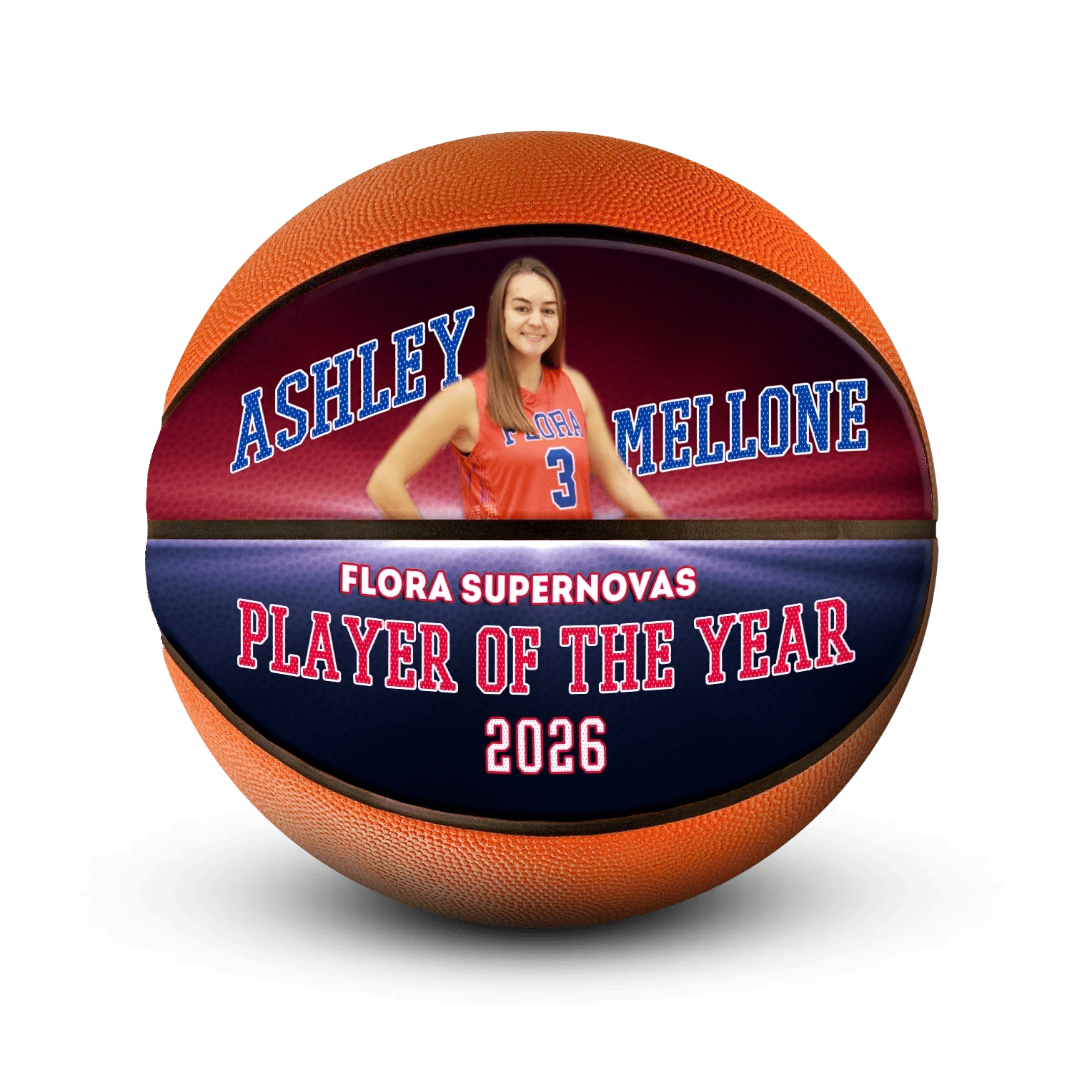 Custom milestone mini basketball - Horizontal - 2 Panel - Thunderstorm