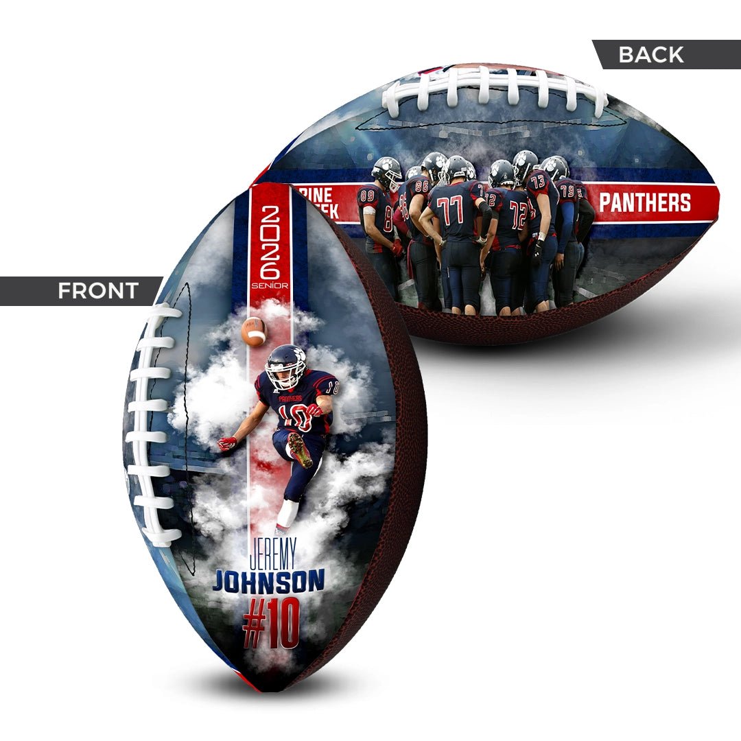 Custom 9-inch senior football - 2 Panel - Halftime