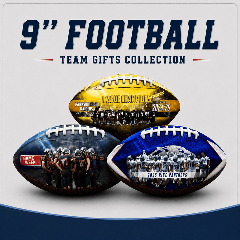Custom 9'' Team Photo Football