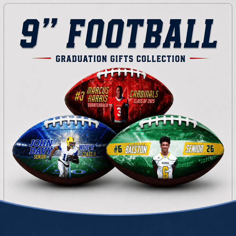 Custom 9'' Senior Graduation Football