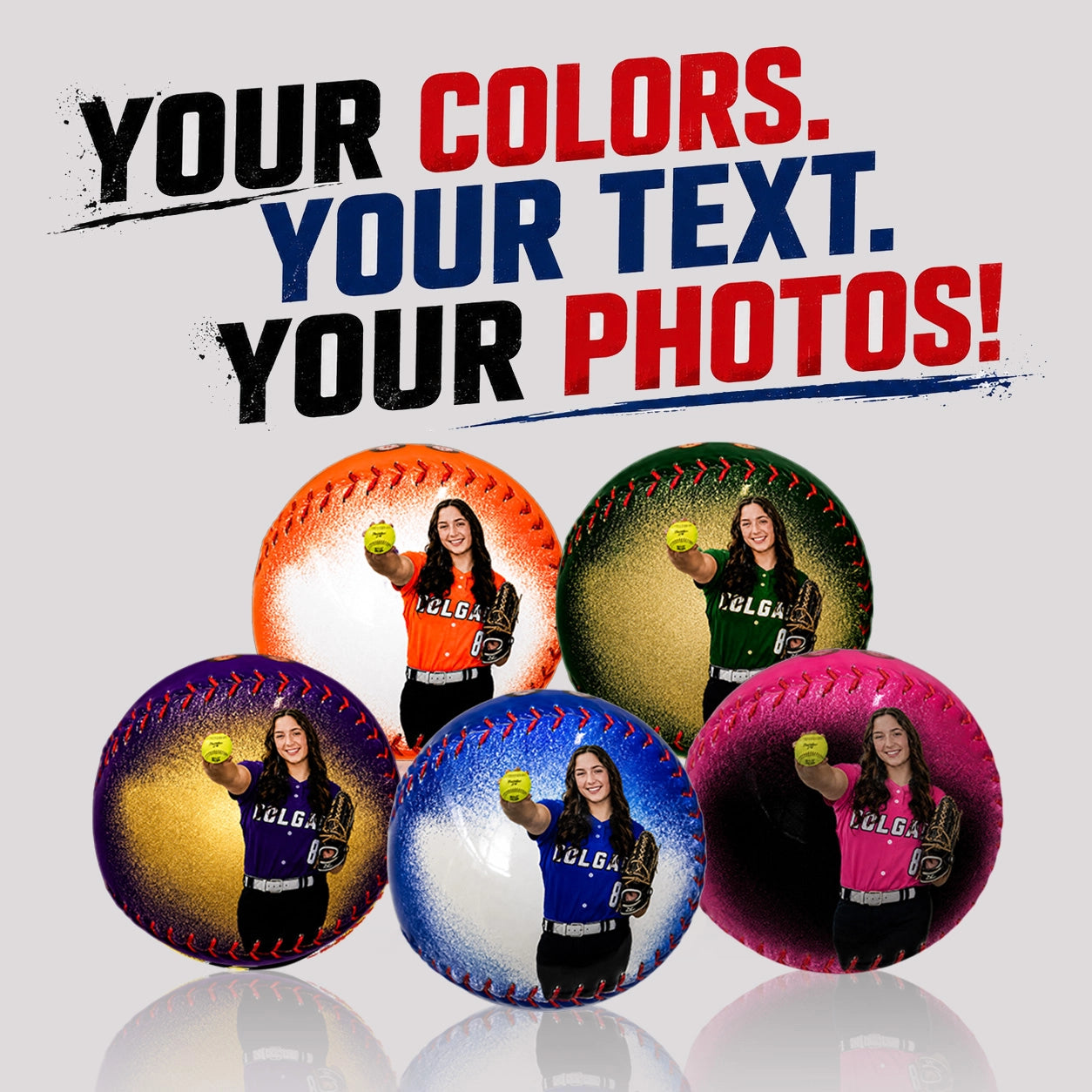 Custom Photo Softball