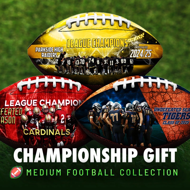 Custom 9'' Champions Themed Football