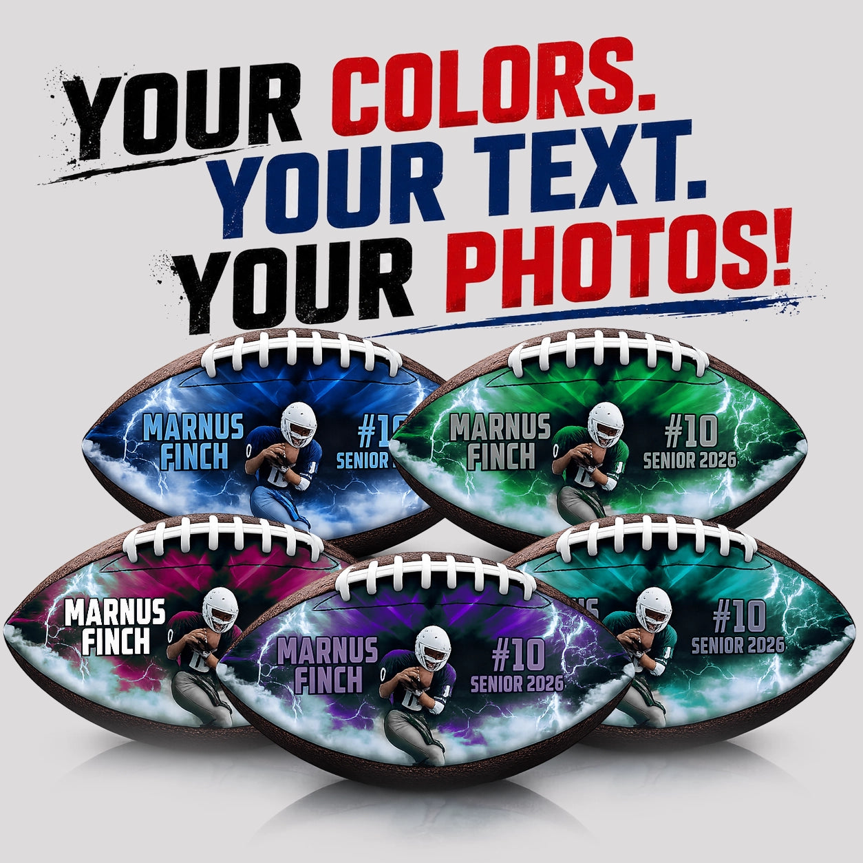 Custom Photo Football