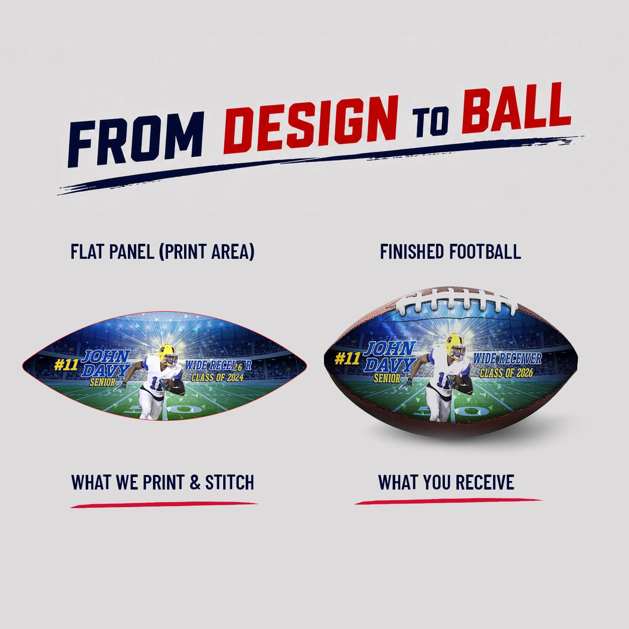 Custom Photo Football