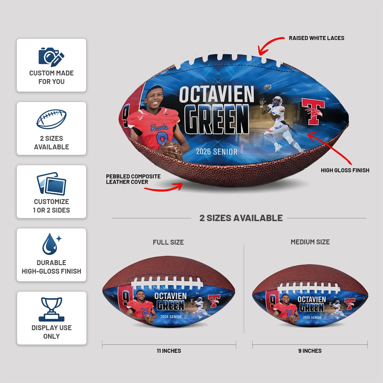 Custom Photo Football