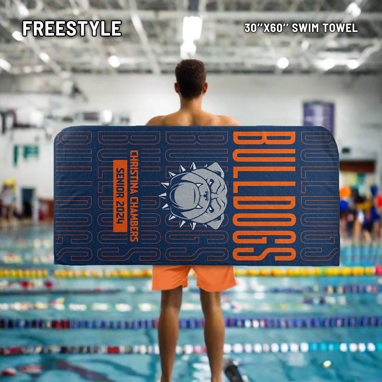 Custom personalized swim towel view 4