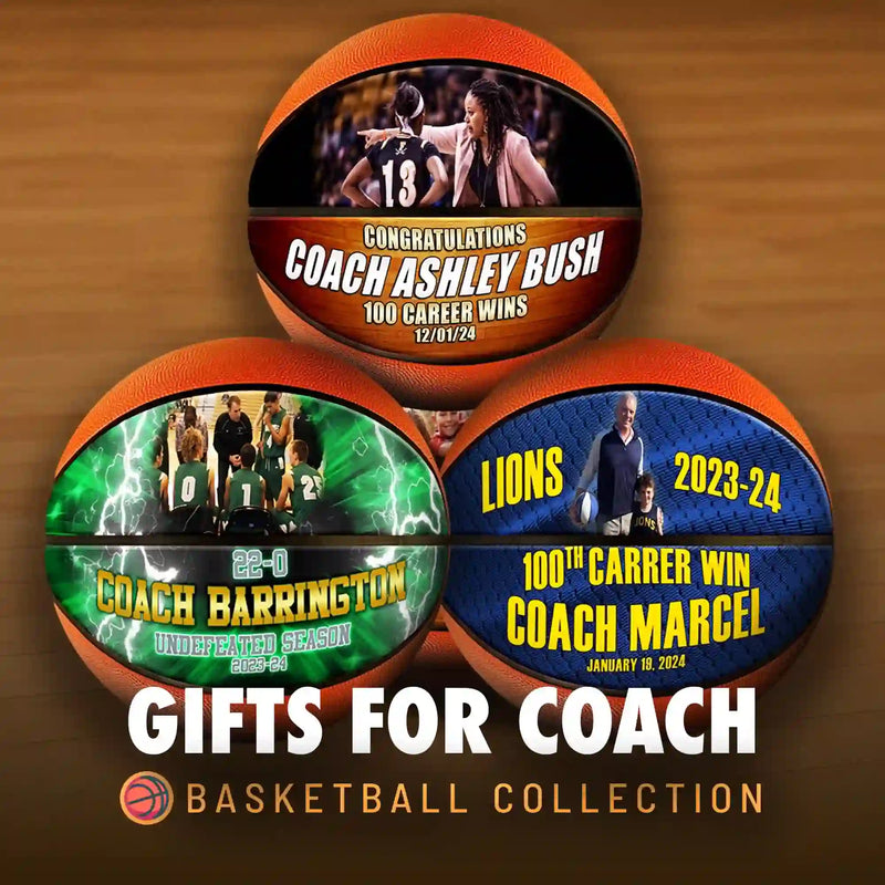 Custom Coach Basketball Gift - Thank You Gift from the Team