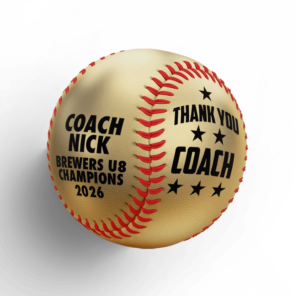 Custom gold baseball award view 2