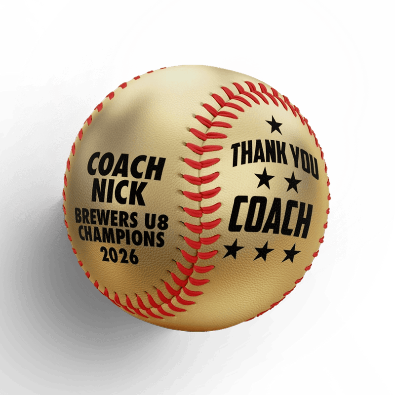 Custom Gold Baseball – Award Ball for Milestones, MVPs & More