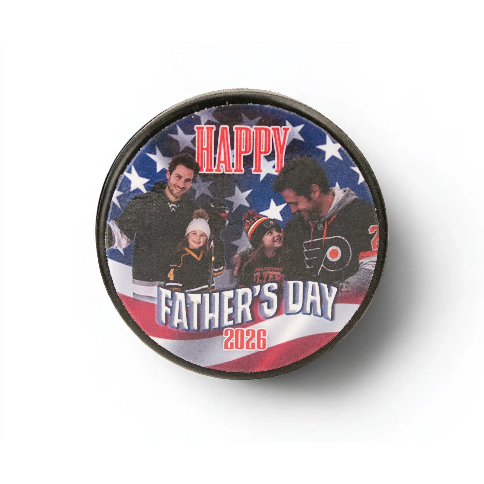 Father's Day Themed Hockey puck