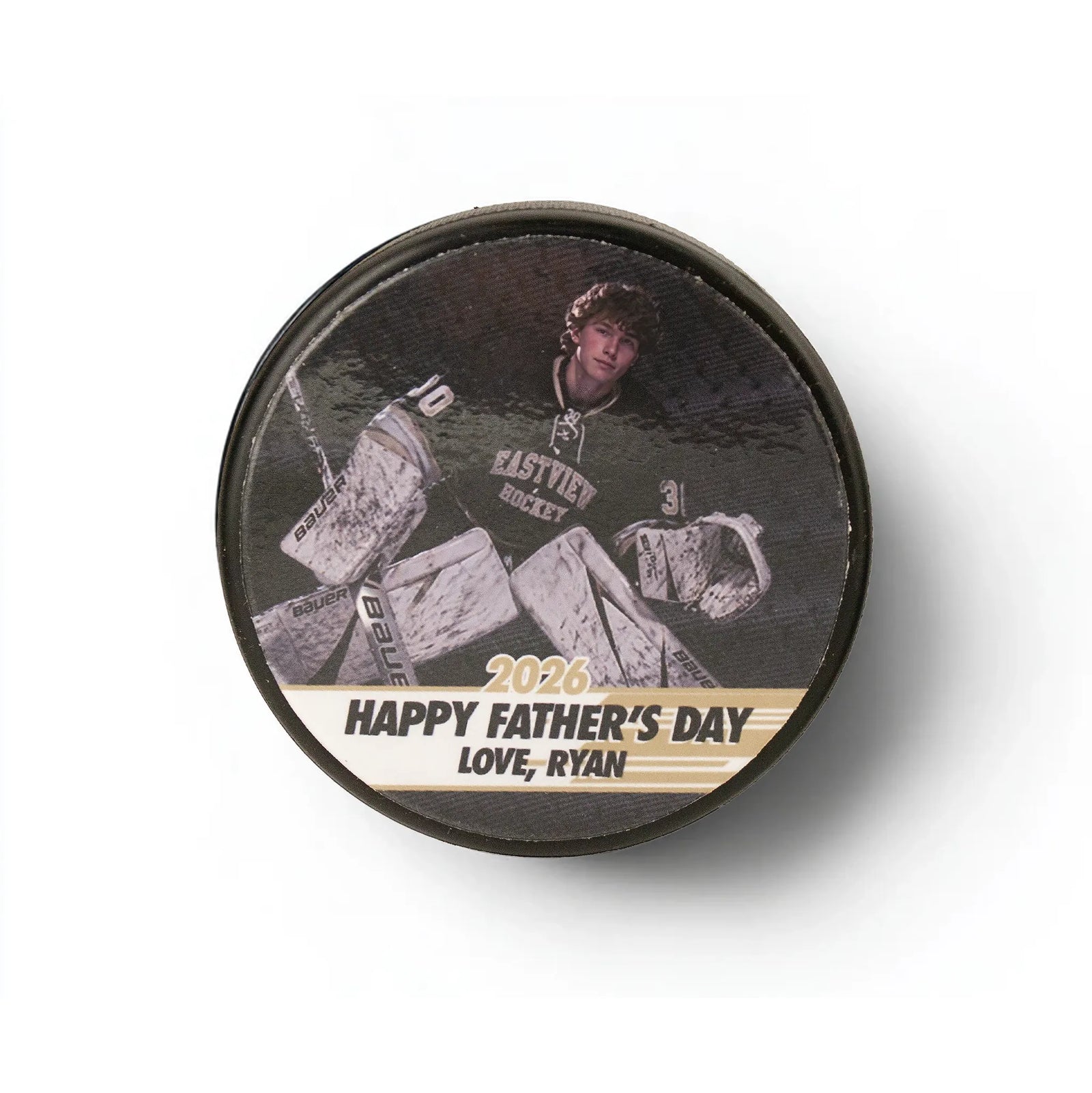 Father's Day Themed Hockey puck