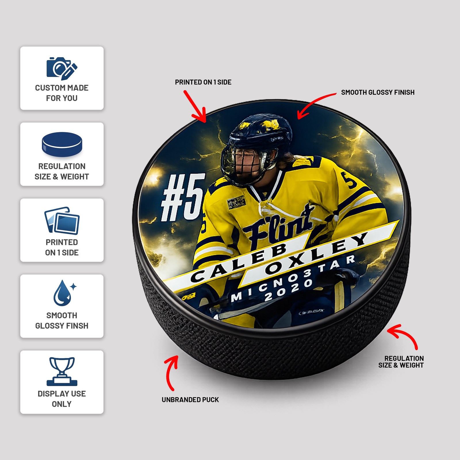 Custom Photo Hockey Puck