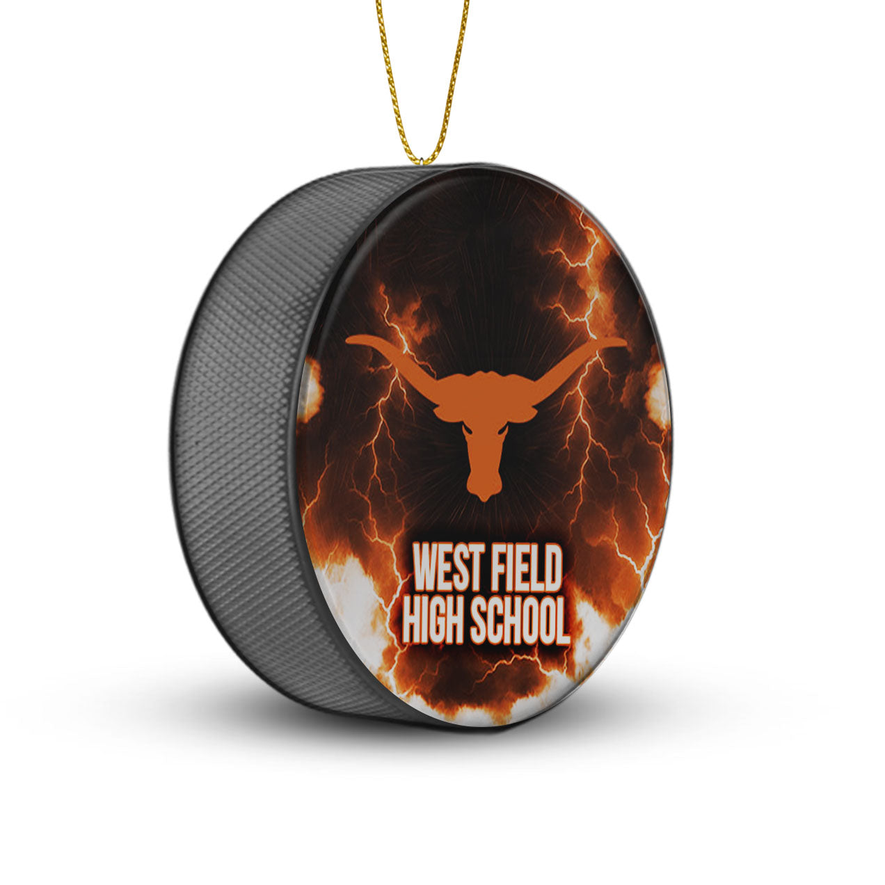 Team Hockey Puck Ornaments