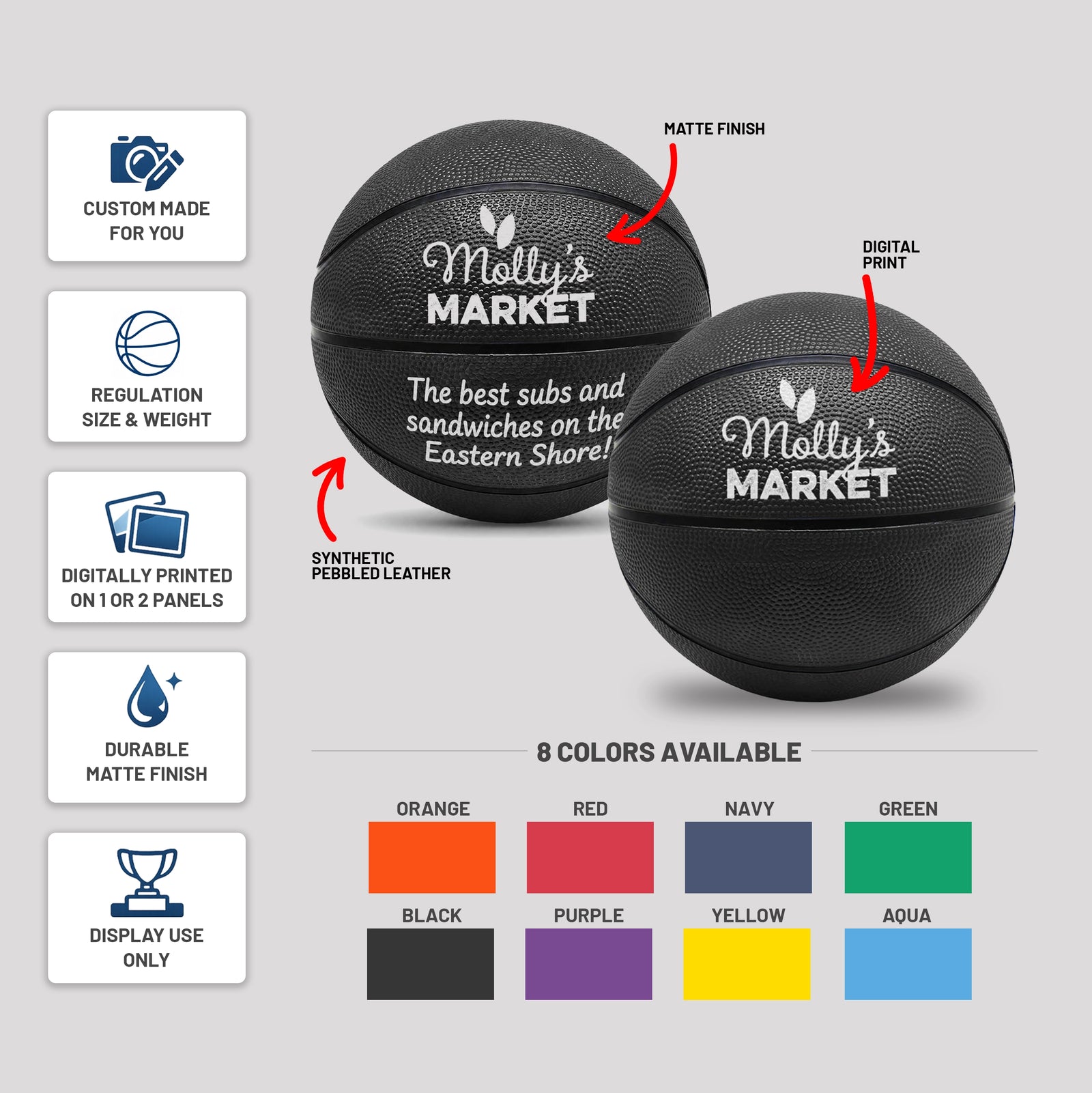 Custom Logo Basketball – Display Gift for Sponsors, Coaches & Teams