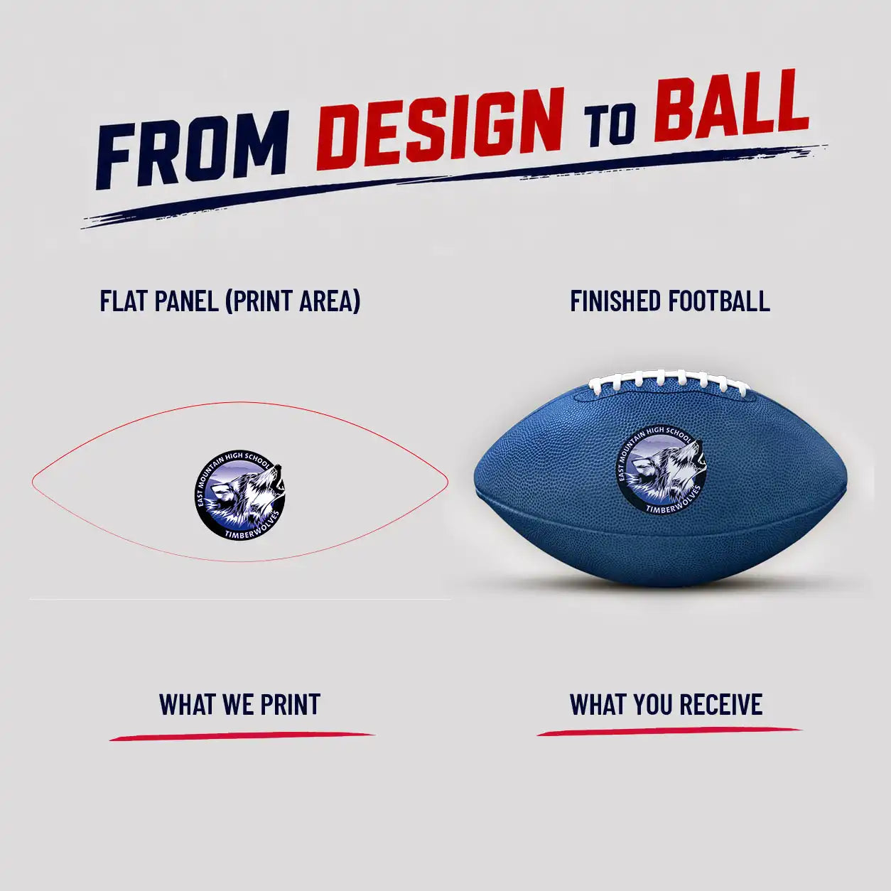 Custom Logo Football – Personalized Display Gift for Coaches, Sponsors & More