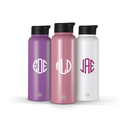 Custom Insulated Monogram Gift Water Bottle