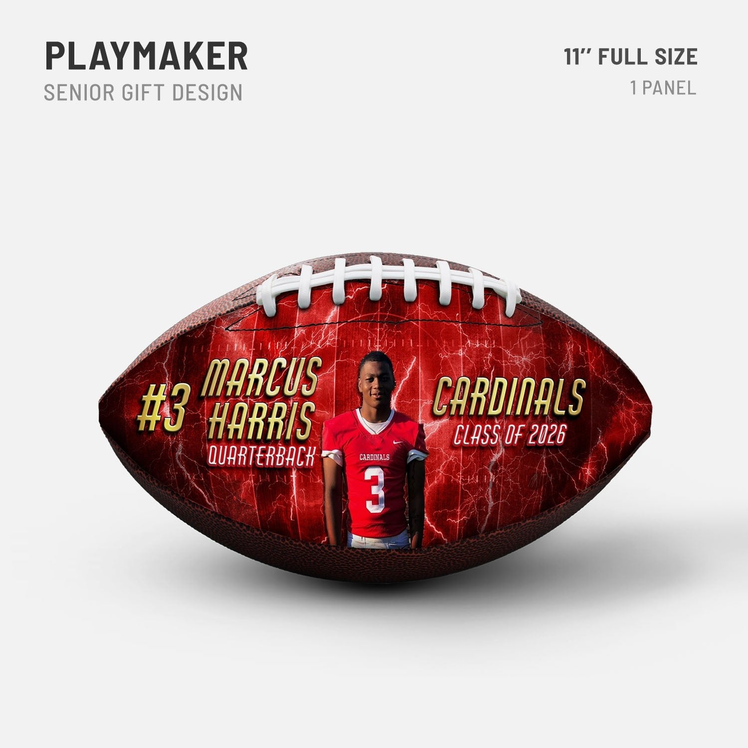 Senior Football Personalized Player Gift Idea, Custom Graduation Ball Sports, image size:1500x1500