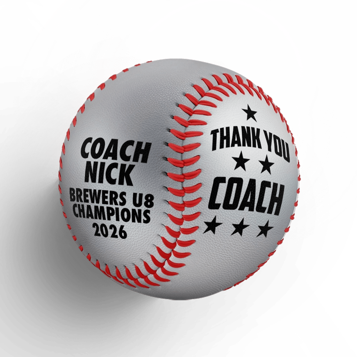 Custom silver baseball award