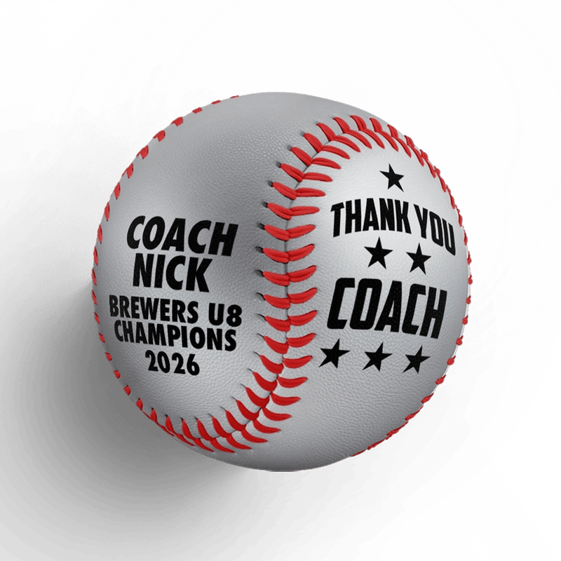 Custom Silver Baseball – Personalized Ball for Players, Coaches & Achievements