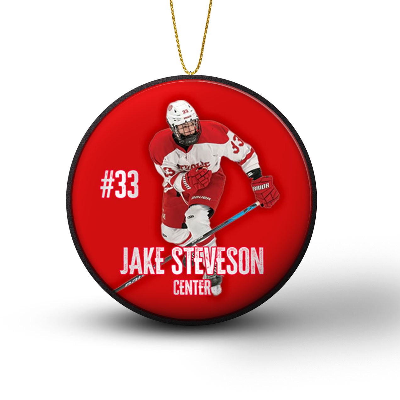 Custom Photo Hockey Puck Ornaments