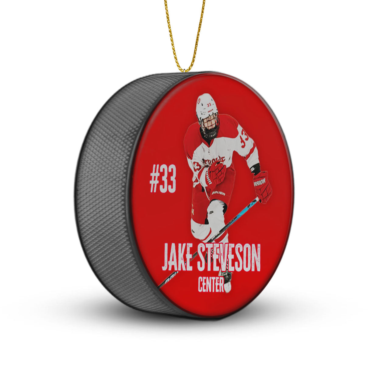 Custom Photo Hockey Puck Ornaments