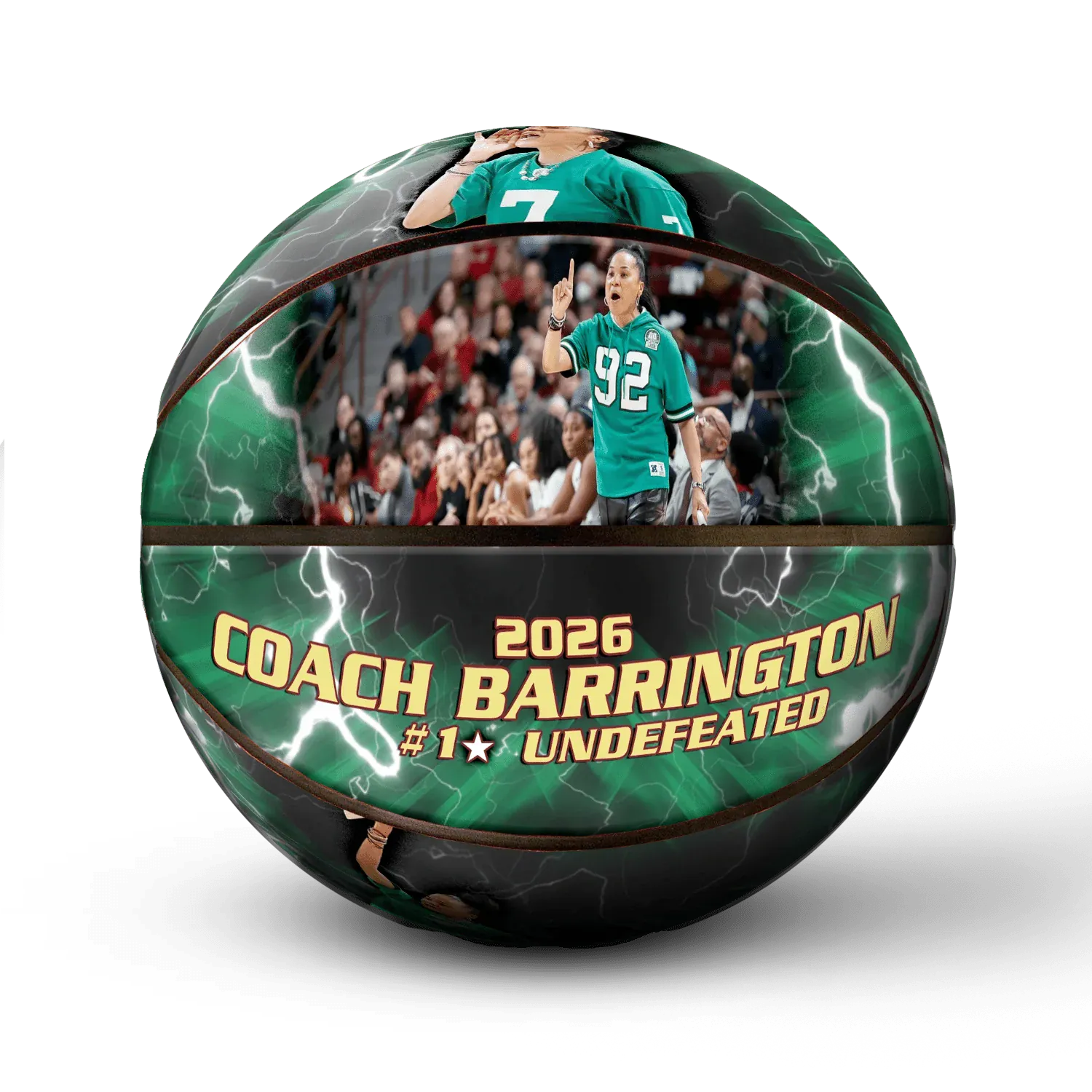 Custom coach gift basketball view 3