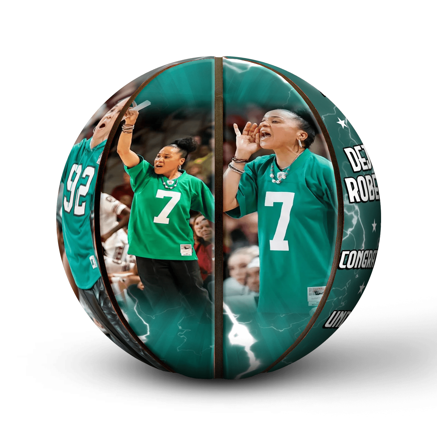 Custom coach gift basketball view 7