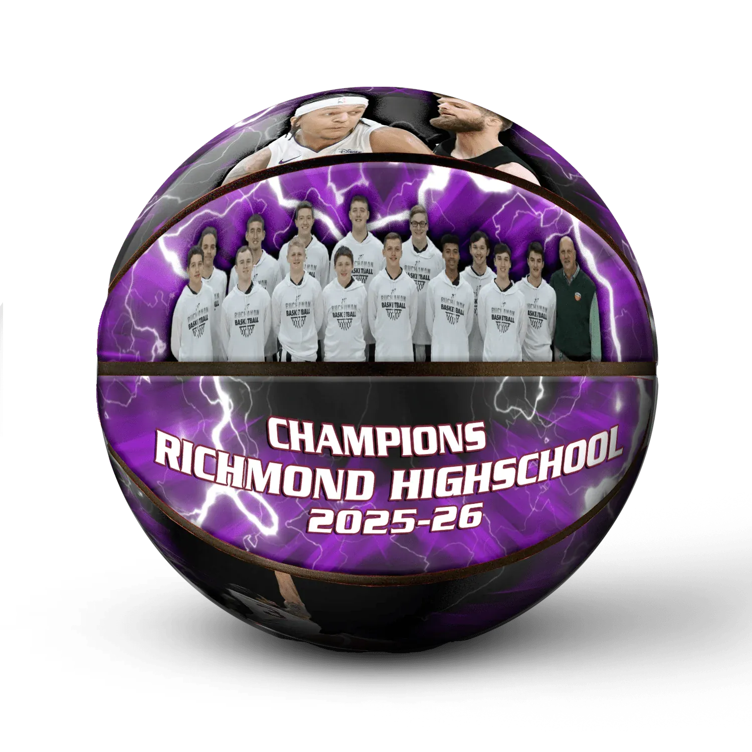 Custom team basketball view 3
