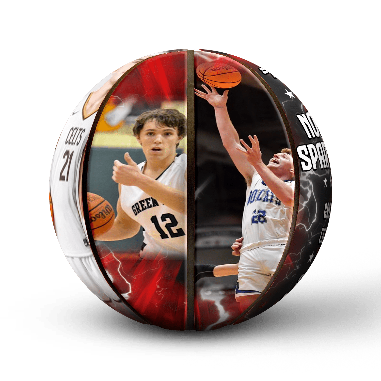 Custom senior night mini basketball view 7