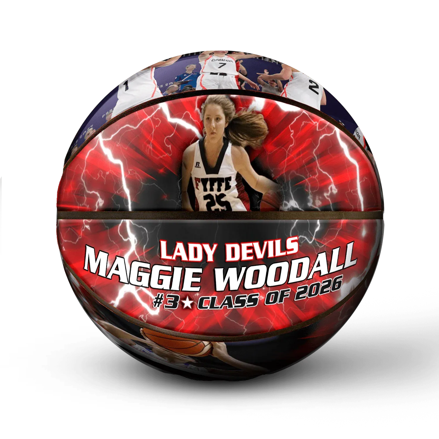 Custom senior night basketball view 3