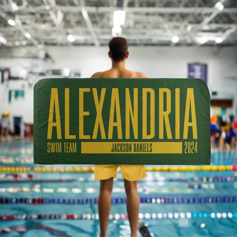 Custom personalized swim towel view 6